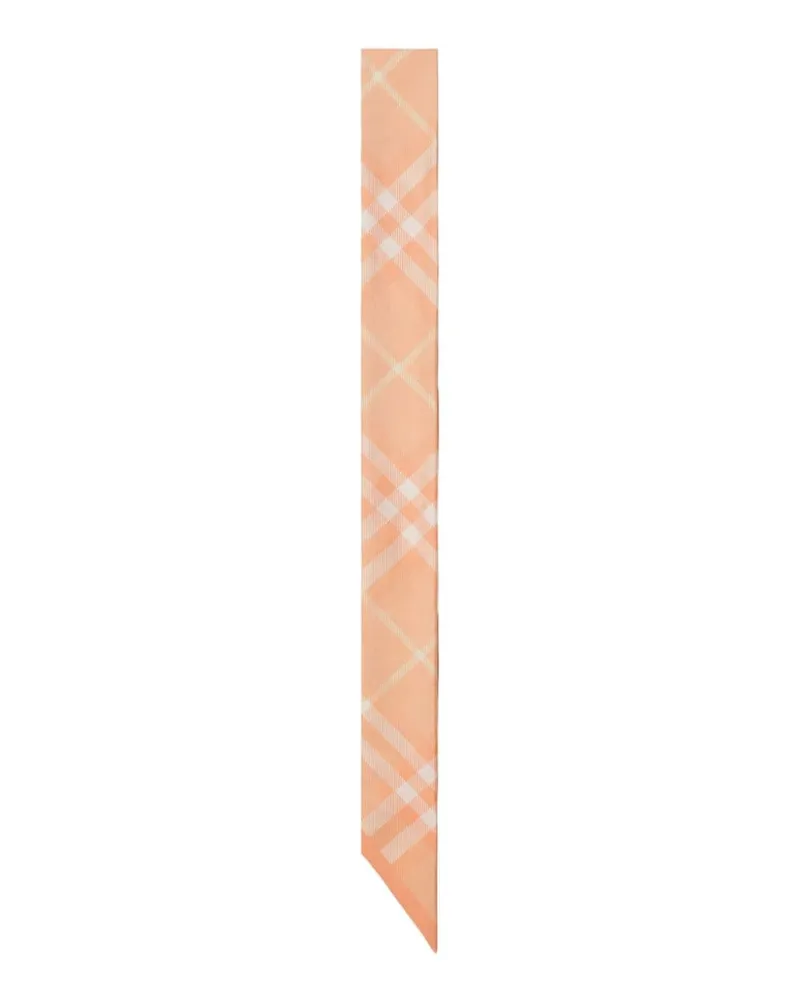 Burberry Vintage Check Silk Scarf — Peach Peach