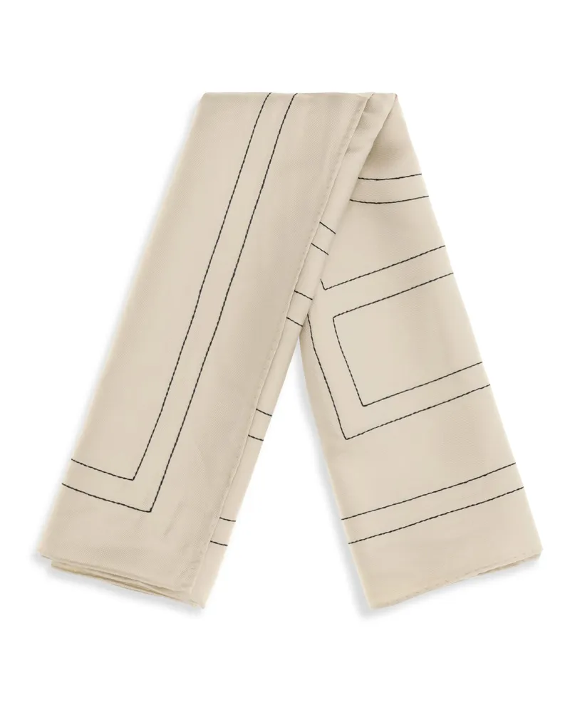 Totême Women's Silk Scarf Ivory Scarfs Ivory