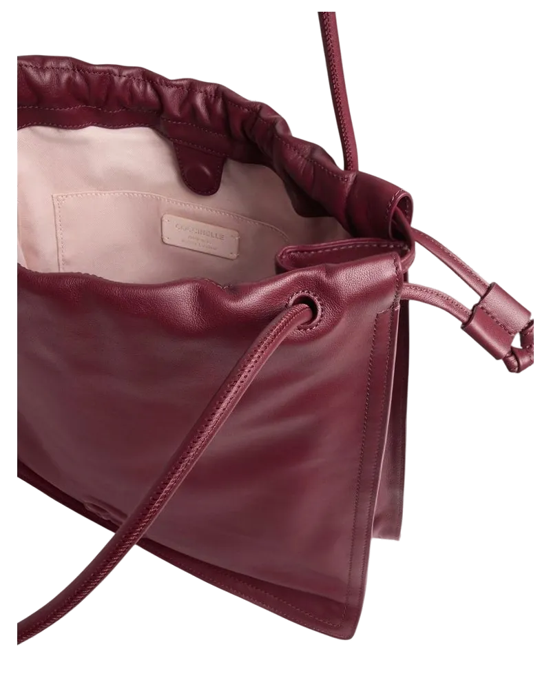 Coccinelle Dulse Leather Shoulder Bag — Purple Purple