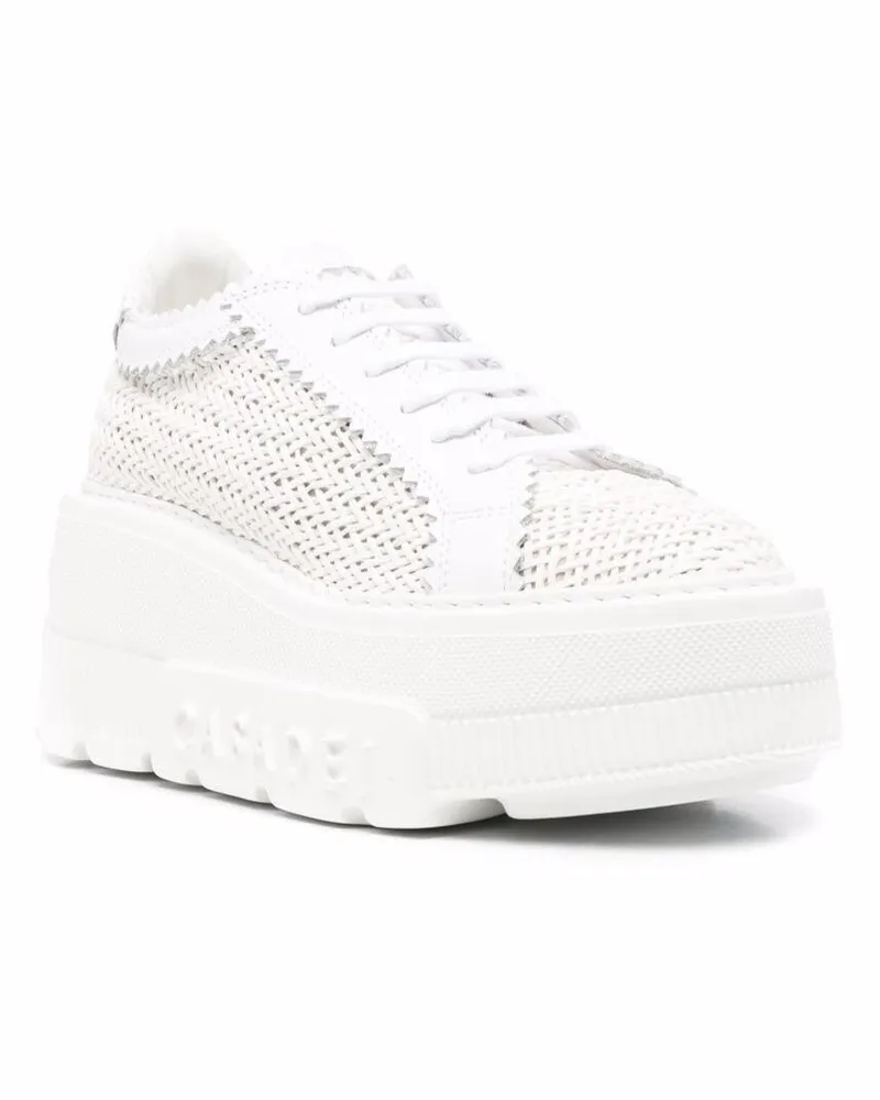 Casadei Women's Sneakers Intreccio White Polyurethane Trainers White