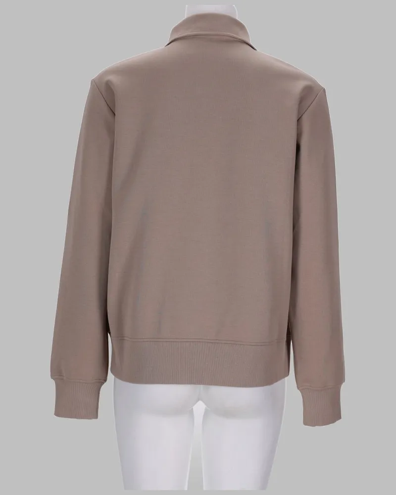 Max Mara Technical Cotton-Jersey Sweatshirt — Gray Gray
