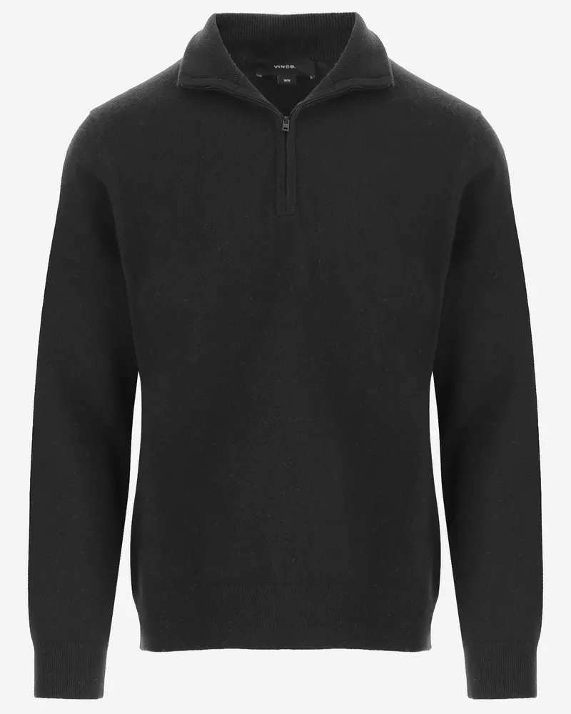 Vince Men's Cashmere Half-Zip Sweater Black Black