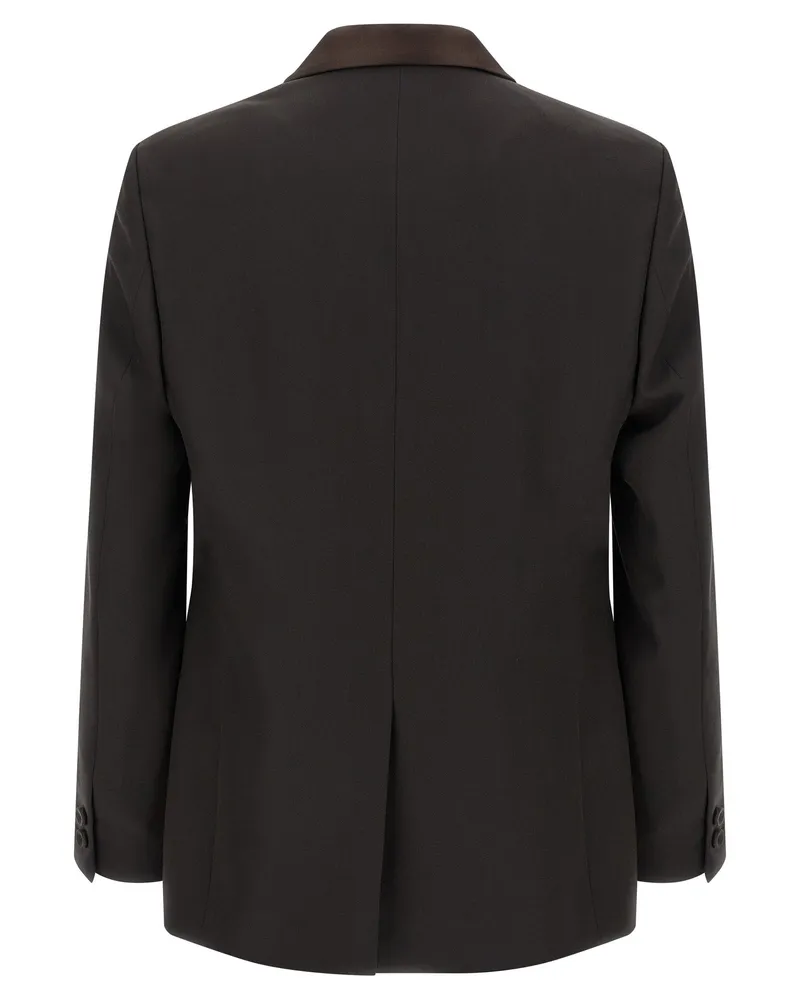 Fendi Wool Crêpe Blazer — brown Brown