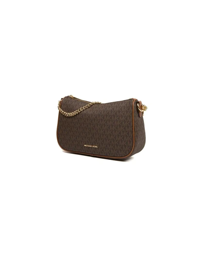 Michael Kors Coated Canvas Crossbody Bag — Brown Brown