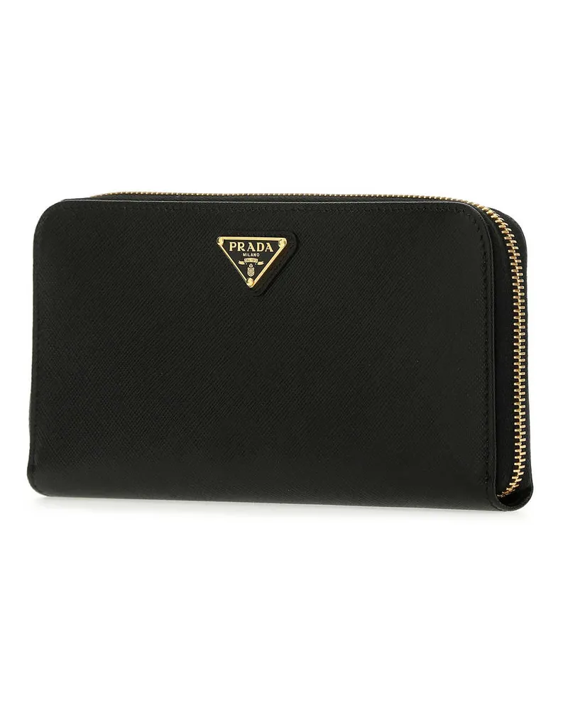 Prada Women's Black Leather Wallet F0002 Vitello Portafogli Black