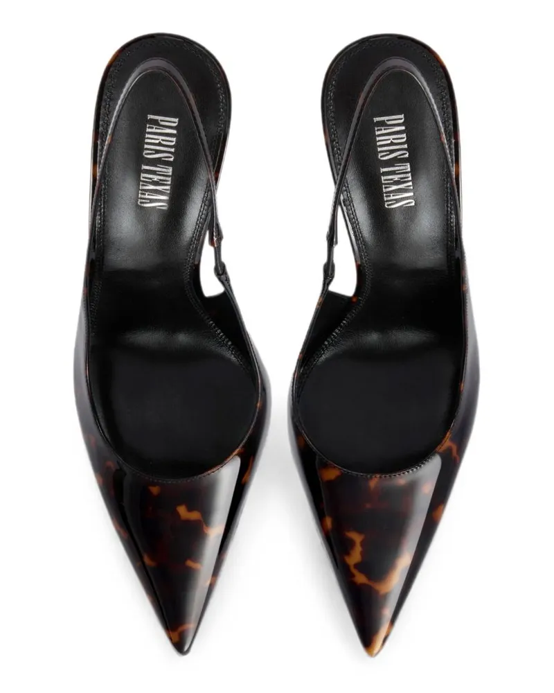 Paris Texas Patent Tortoiseshell Slingback Pump — Brown Brown