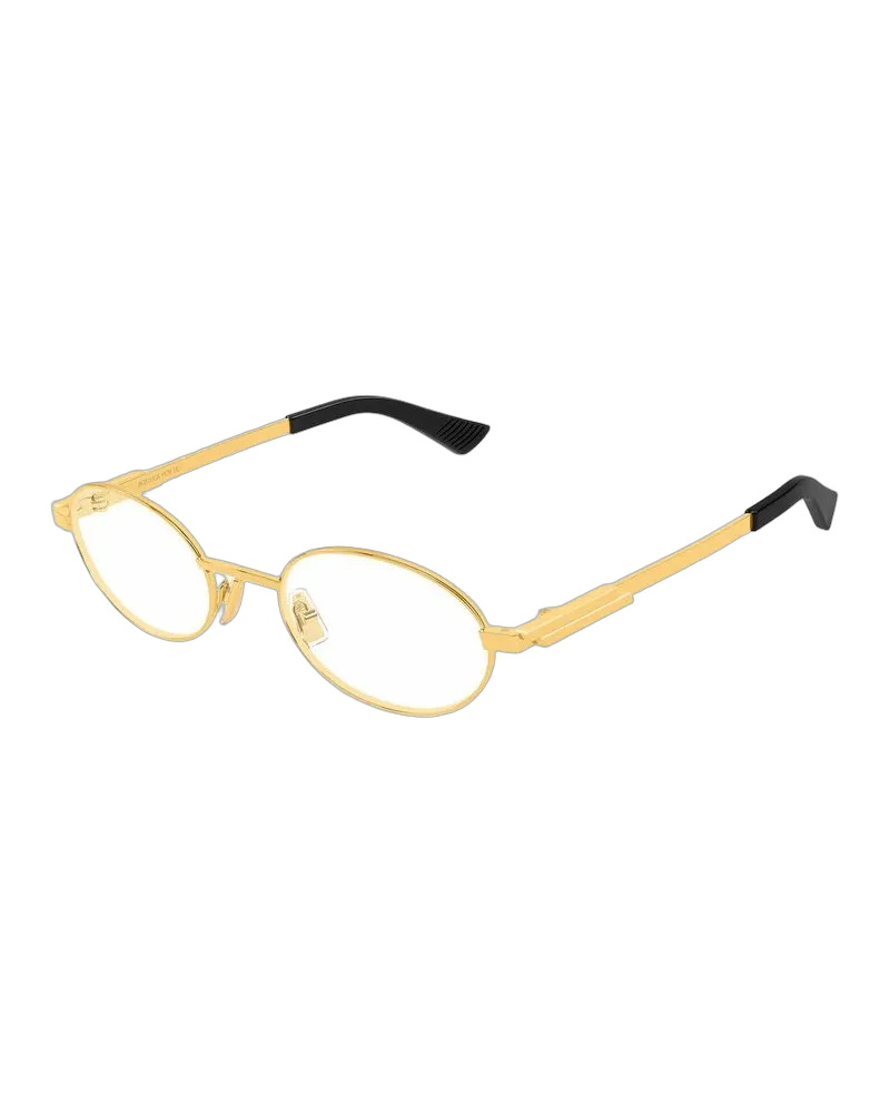 Bottega Veneta Unisex Sunglasses Metallic Metal Gold