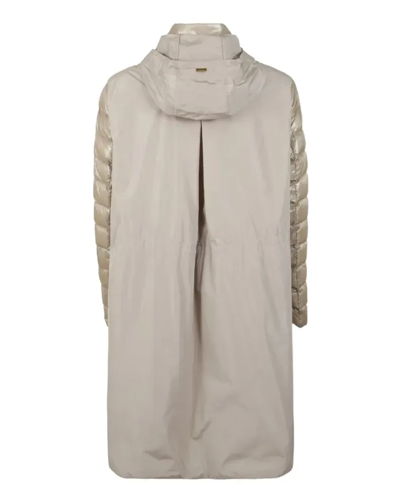 Herno Women's Quilted Detachable-Hood Zip-Up Parka Ss26 W Beige