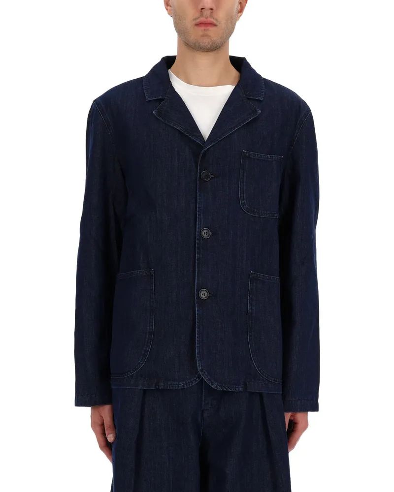 YMC Organic Cotton Jacket — Blue Blue