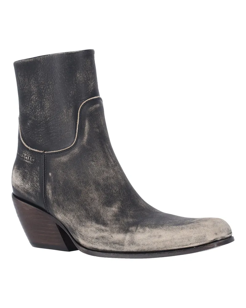Balenciaga Women's Boots Black Bull Leather Black