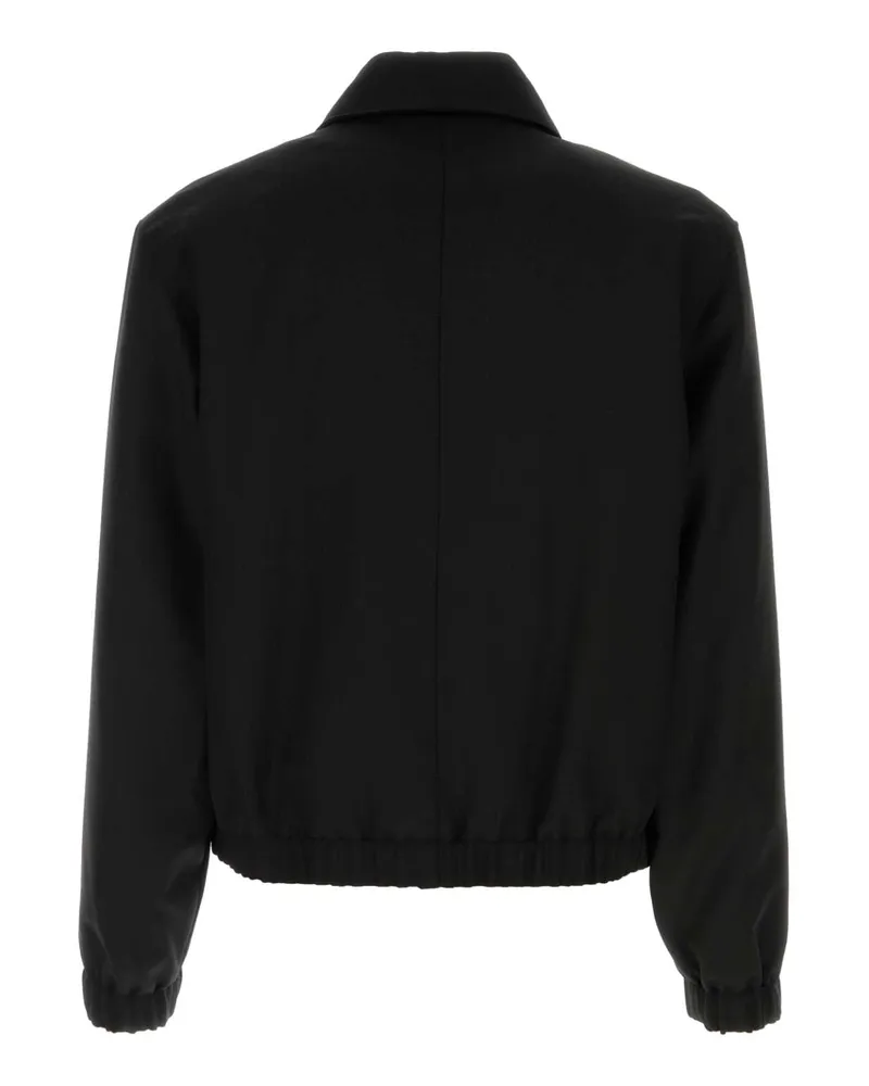 AMI Paris Virgin Wool Zip-Through Jacket — Black Black