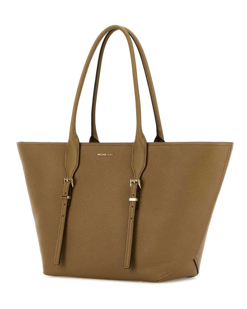 Michael Kors Women's Cappuccino Leather Moore Shopping Bag Husk Borse A Mano Beige