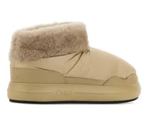 Women's Chloé Polar Ankle Boot Brown Leather Shearling