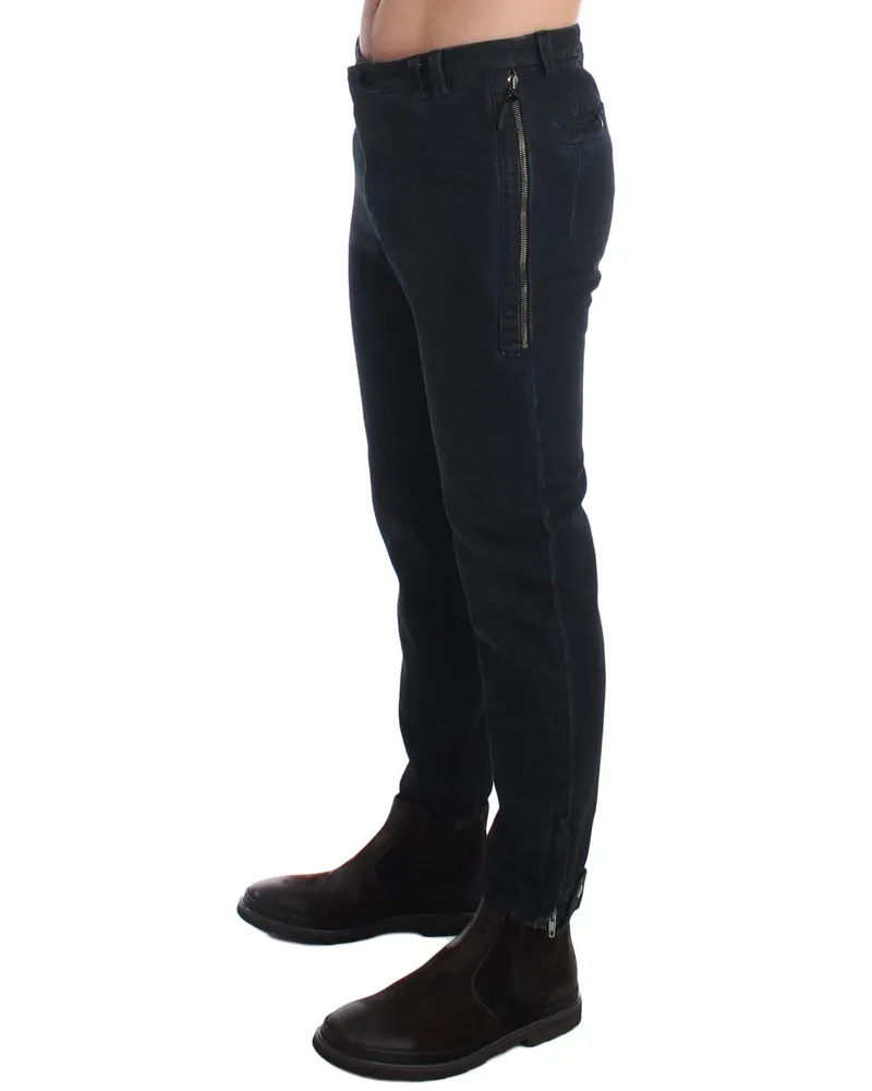 CoSTUME NATIONAL Men's Blue Cotton Slim Pants Denim Jeans Blue
