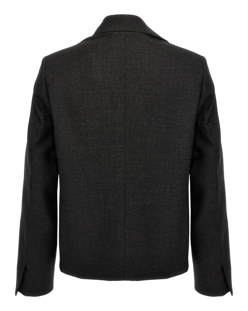 Givenchy Wool Structured Jacket — Charcoal Charcoal