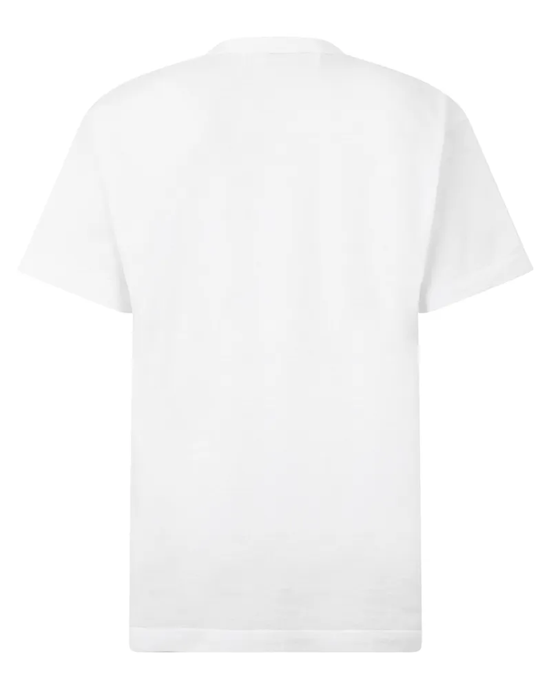 Comme des Garçons Logo-Embroidered Cotton T-Shirt — White 