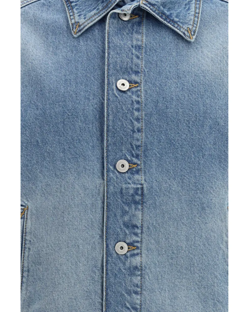 Jacquemus Men's Denim Jacket Blue-Tobacco Polyamide Blue/tobacco Blue