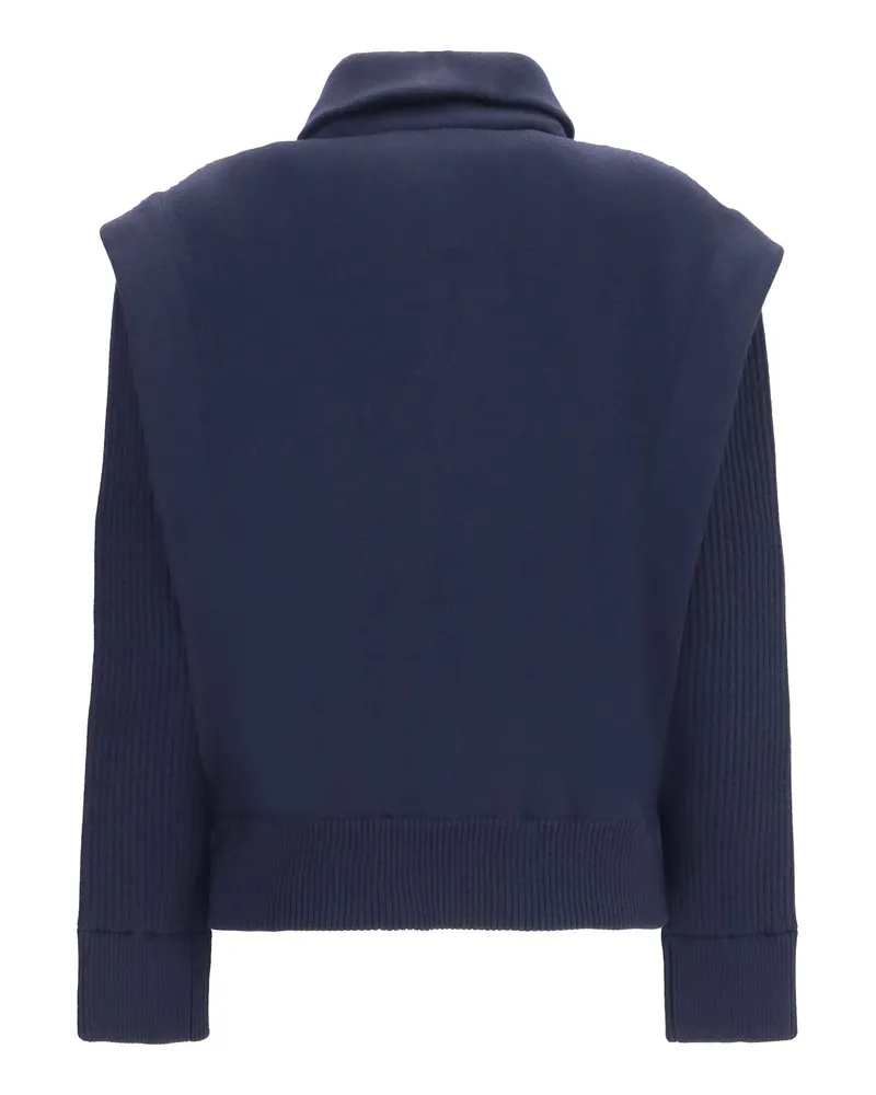 Giorgio Armani Women's Padded Virgin Wool Bomber Jacket Outer Space Outer