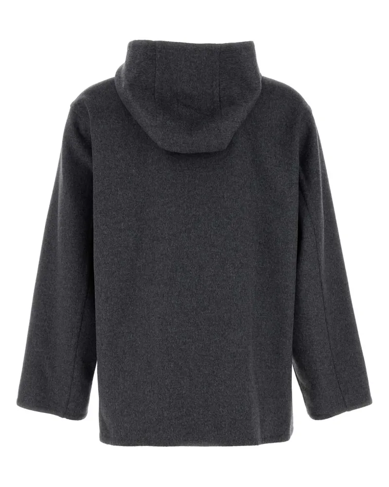 Bottega Veneta Men's Dark Grey Wool Sweatshirt Charcoalmelange Exterior: Virgin Felpe Gray