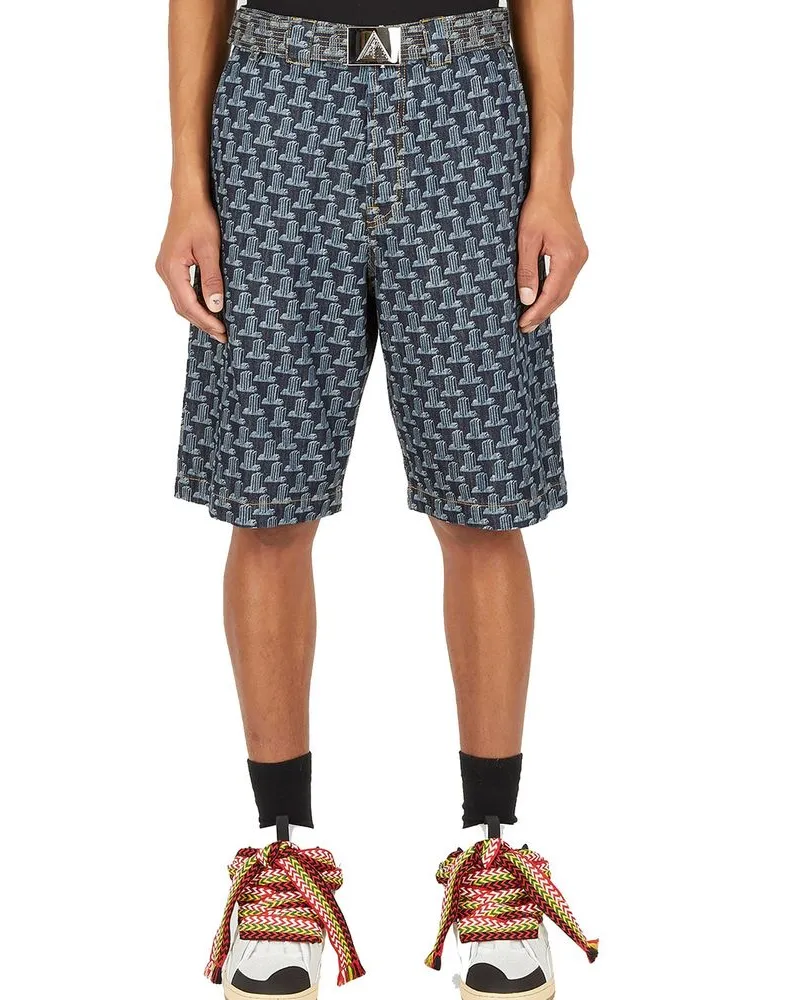 Lanvin Men's Blue Cotton Shorts Navy