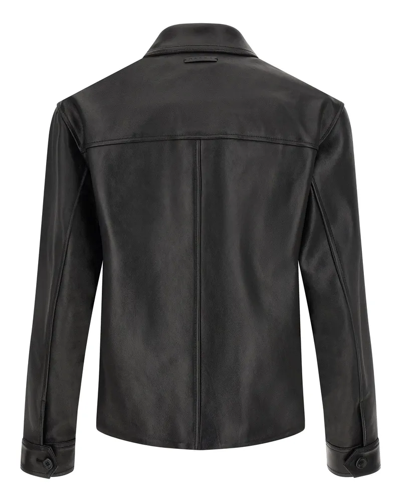 Marni Suede and Calfskin Color-Block Jacket — Brown Brown