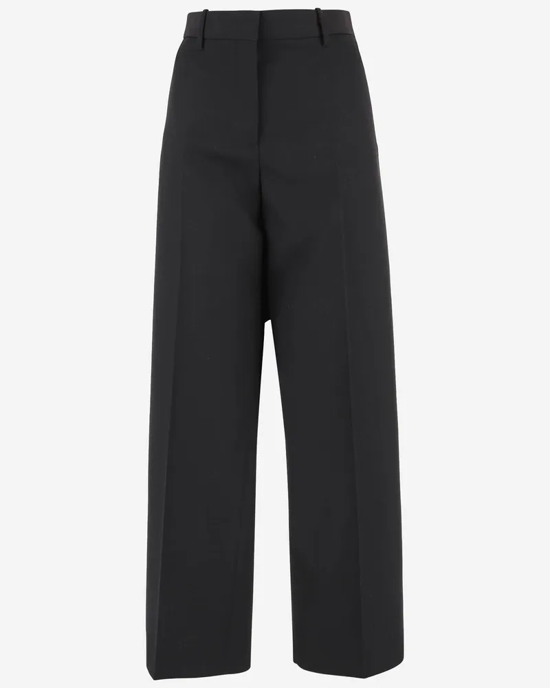 Jil Sander Women's Wool Trousers Black Black
