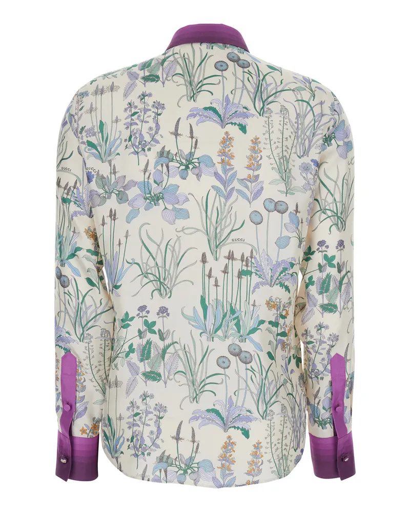 Gucci Women's Shirt, Multicolour Silk Blouses Multicolor