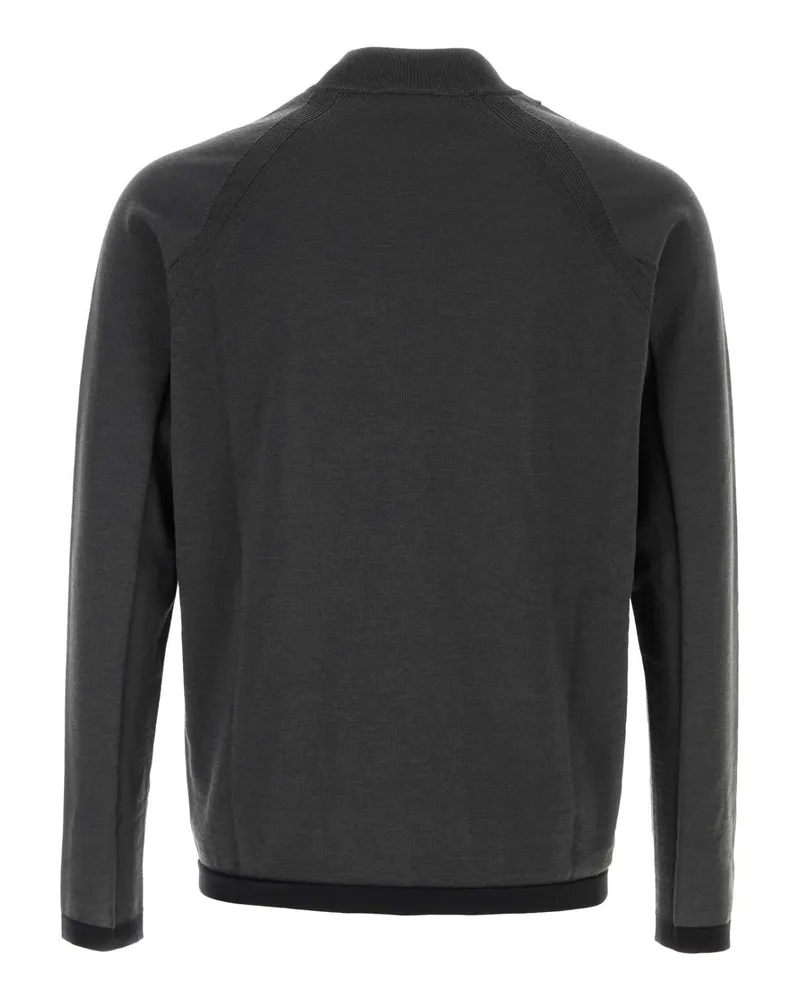 Stone Island Men's Charcoal Wool Blend Sweater Leadgrey Maglieria Gray