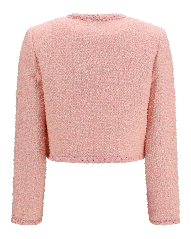 Self-Portrait Women's Bouclé Jacket Pink Pink