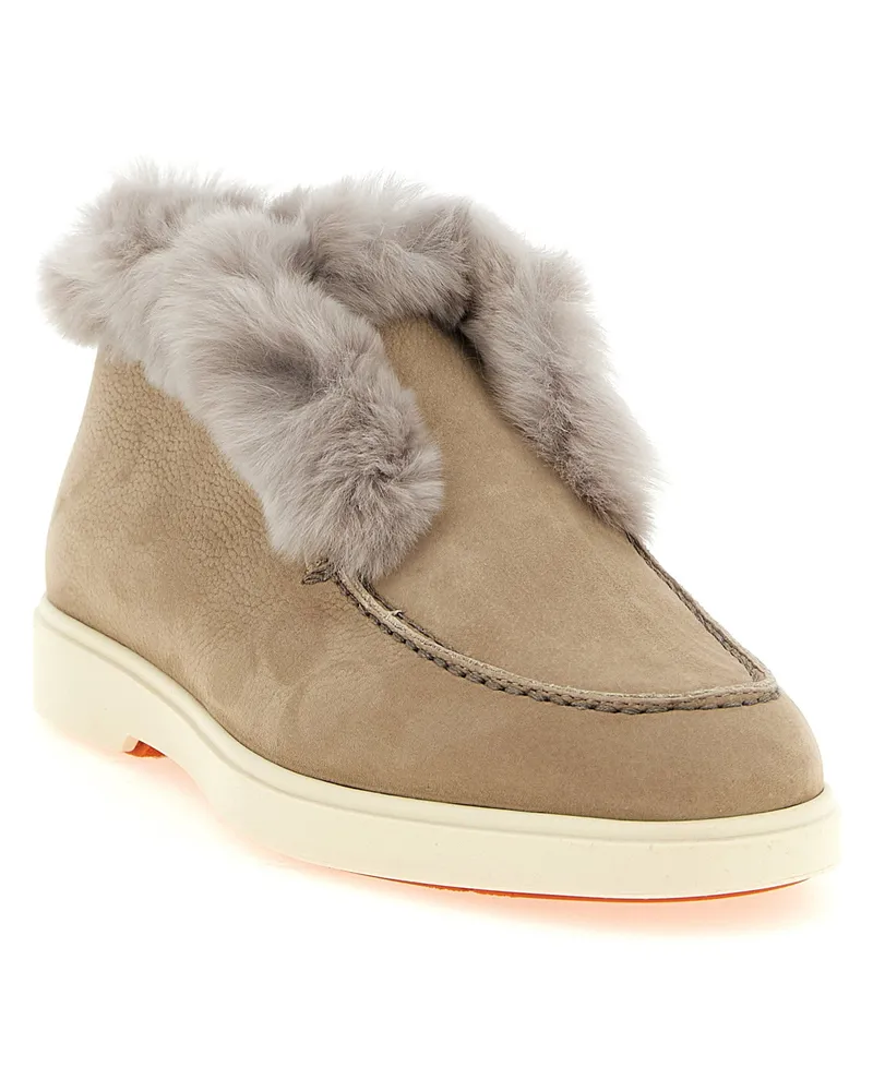 Santoni Desert Ankle Boot — Beige Beige