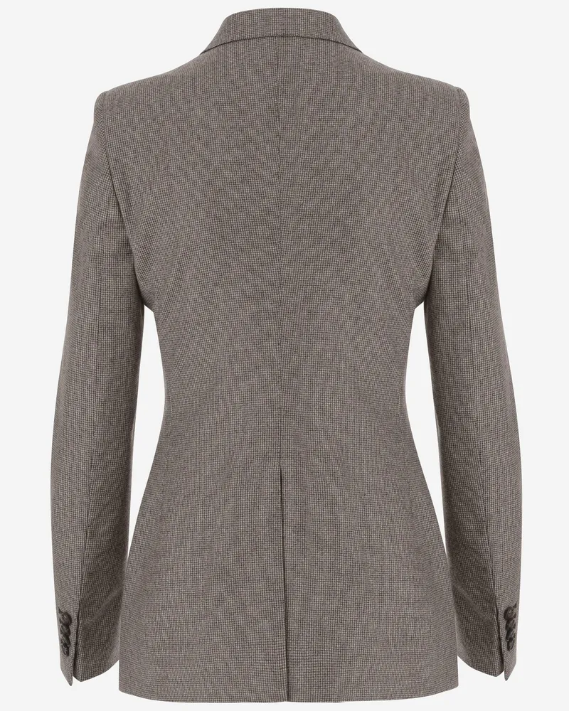Tagliatore Women's Double-Breasted Wool Jacket Multicolour Gray