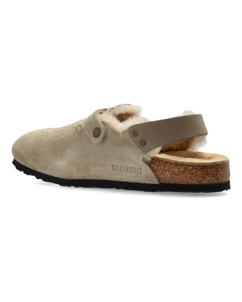 Birkenstock Men's Tokio Shearling Suede Mules Beige Shoes > Loafers & Sandals Beige