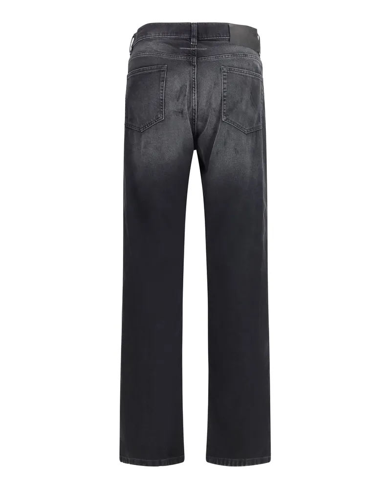 Maison Margiela Men's Jeans Straight-Leg Cotton Black Black