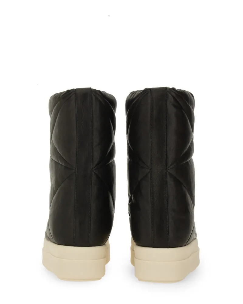 Rick Owens Leather Boot — Black Black