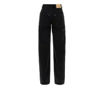 High-Rise Wide-Leg Jeans — Black