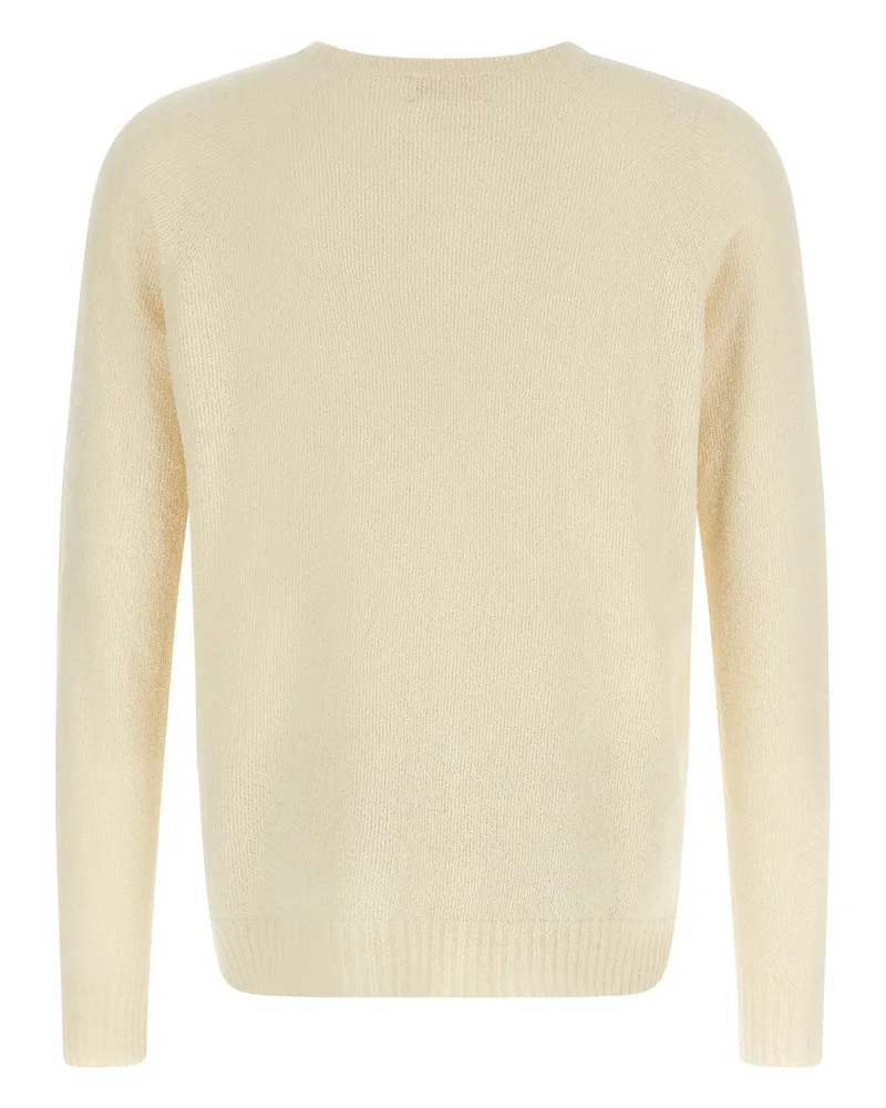MA'RY'YA Spongy Cotton Blend Sweater — Cream Cream