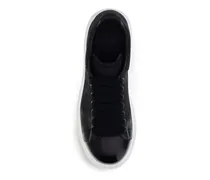 Patent-Toe Calf Leather Oversized Sneaker — Black