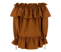 Women's Caramel Twill Mini Dress Exterior: Cotton Abiti