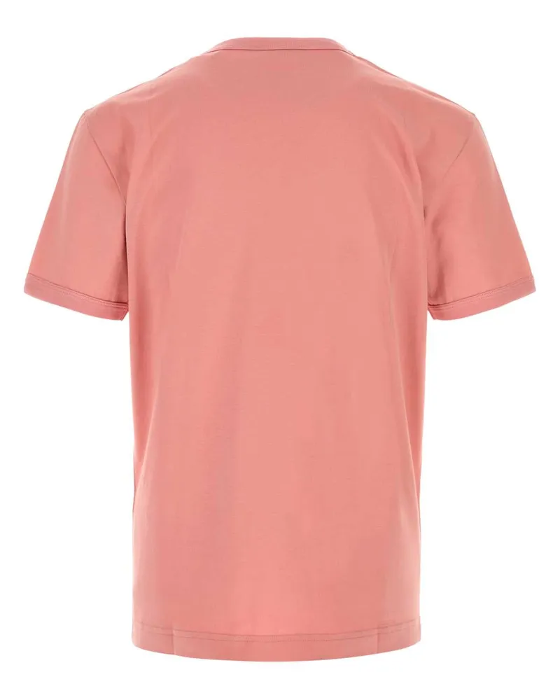 Dolce & Gabbana Men's Dark Pink Cotton T-Shirt Rosapolverescuro Exterior Pink