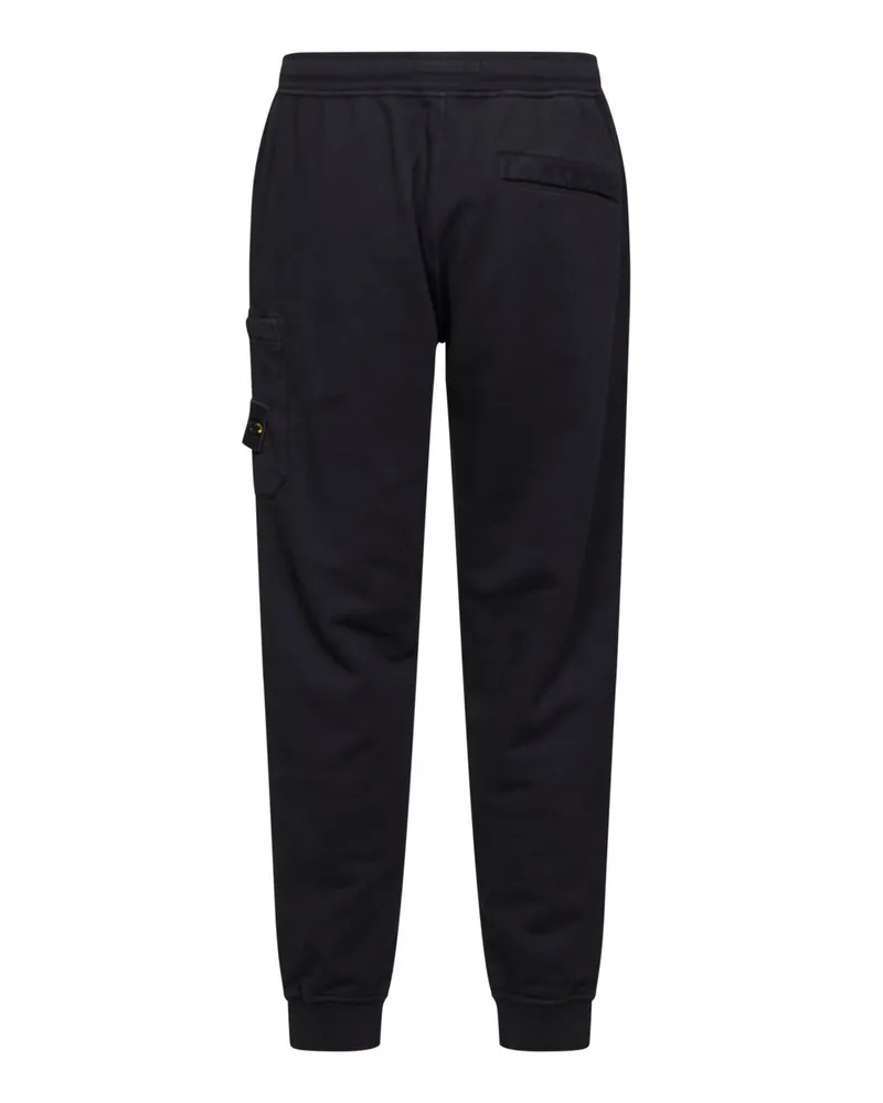 Stone Island Men Cargo Joggers Organic Cotton Black Trousers Black