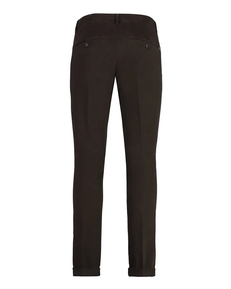 Dondup Men's Chino Trousers Gaubert Brown Cotton Chinos Brown