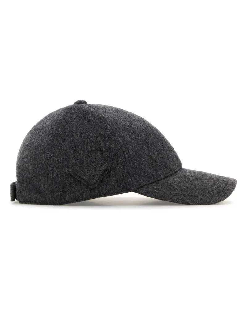 Prada Women's Dark Grey Flannel Baseball Cap Ardesia Cappelli E Fasce Per Capelli Hat Gray