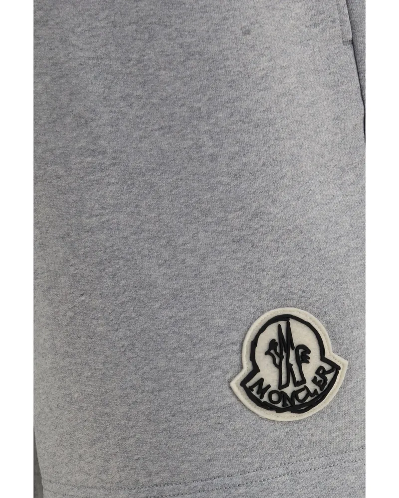 Moncler Cotton Jogger Shorts — Gray Gray