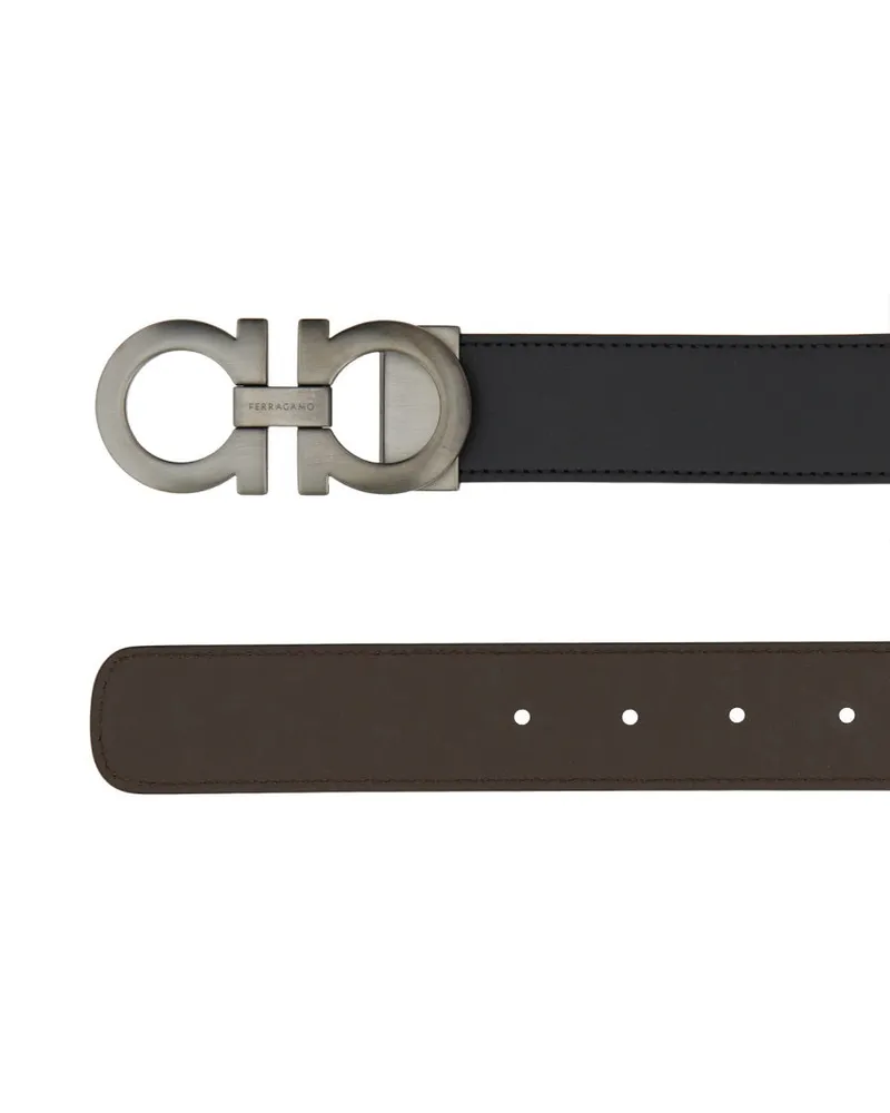 Ferragamo Gancini Belt — Black Black