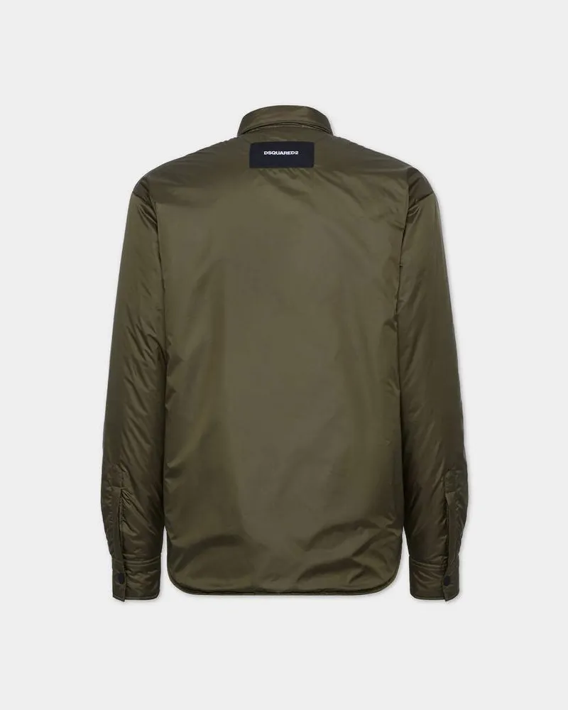 Dsquared2 Quilted Nylon Down Jacket — Olive Olive