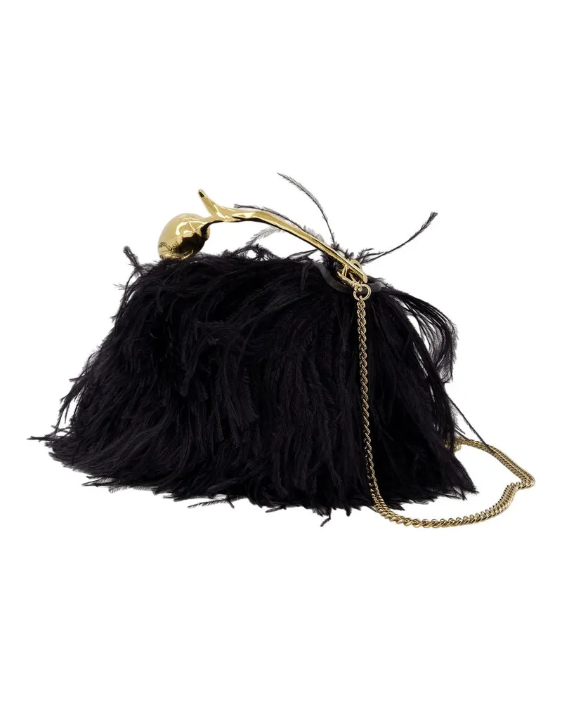 Erdem Women's Mini Bloom Bag -  Leather Black Calfskin Handbags-Purses Black