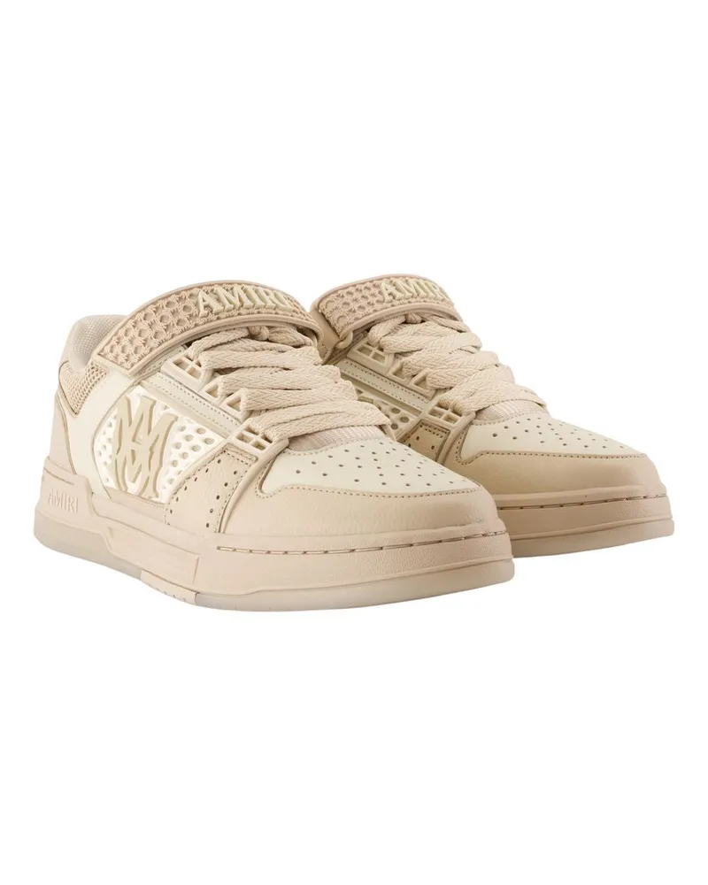 Amiri Men's Skyline Sneakers -  Leather Ivory Calfskin Shoes Beige