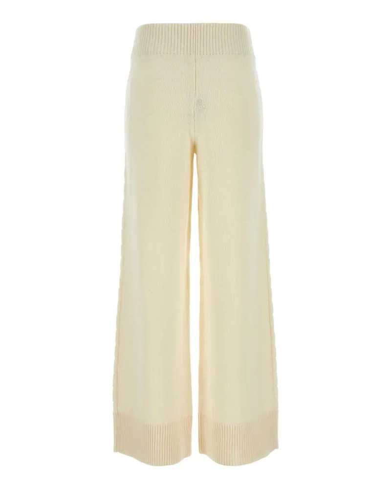 camilla and marc Women's Ivory Wool Blend Ash Wide-Leg Pant Brightcream Pantaloni Beige