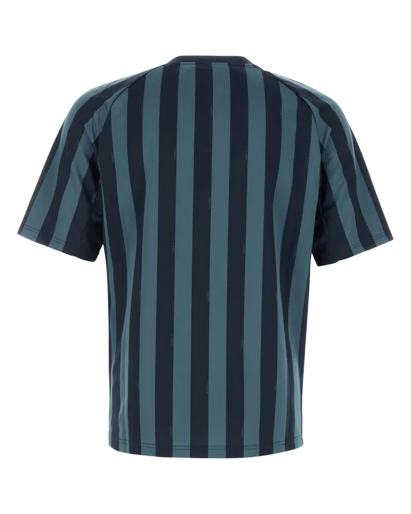Fendi Men's Printed Polyester T-Shirt Blu Notte Indaco Exterior: Maglie Blue