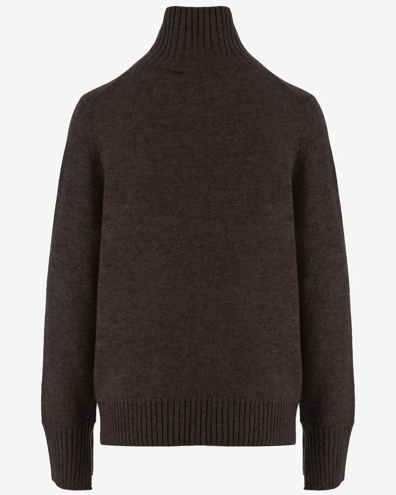 ALLUDE Women Cashmere Sweater Dark Brown Brown